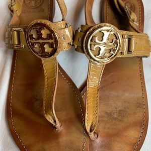 Tory Burch nude sandals, 9.5